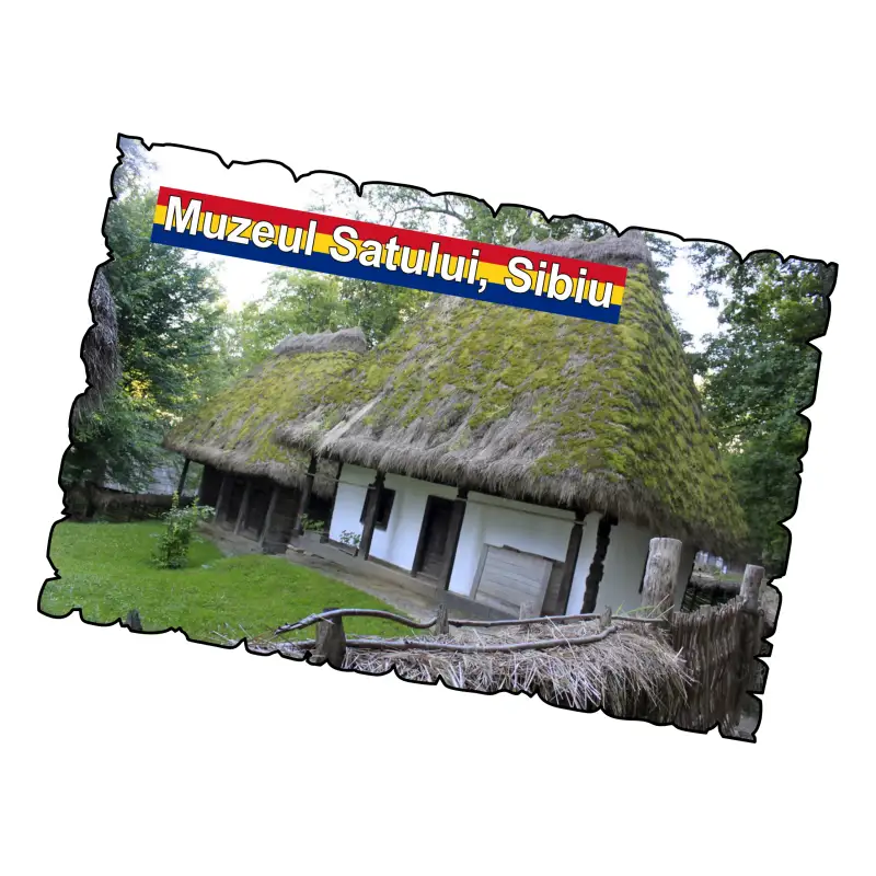 Muzeul satului, sibiu, magnet frigider mgs184